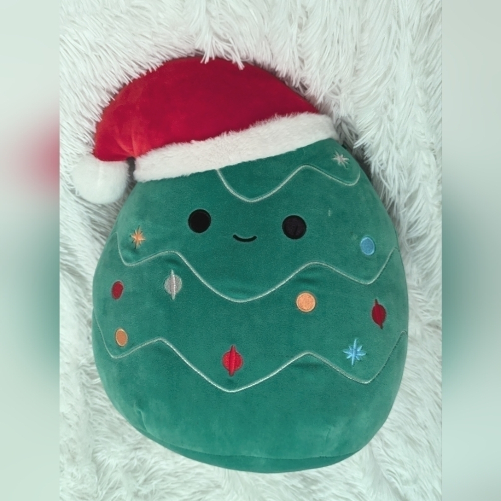 Squishmallows Carol the Christmas Tree with Santa Hat Soft 14”